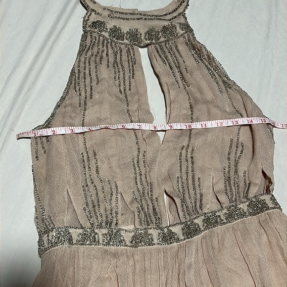 Free People Dancing w/Diamonds Dress in Champagne size Small - Picture 7 of 13